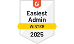 G2 Easiest Admin Winter 2025 Award